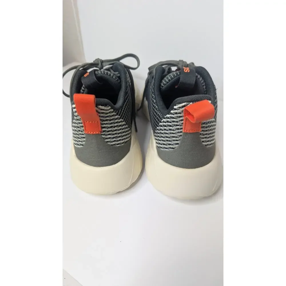 Adidas Questar Flow Green Legend Earth Orange Men boys size 6.5 - Picture 3 of 10